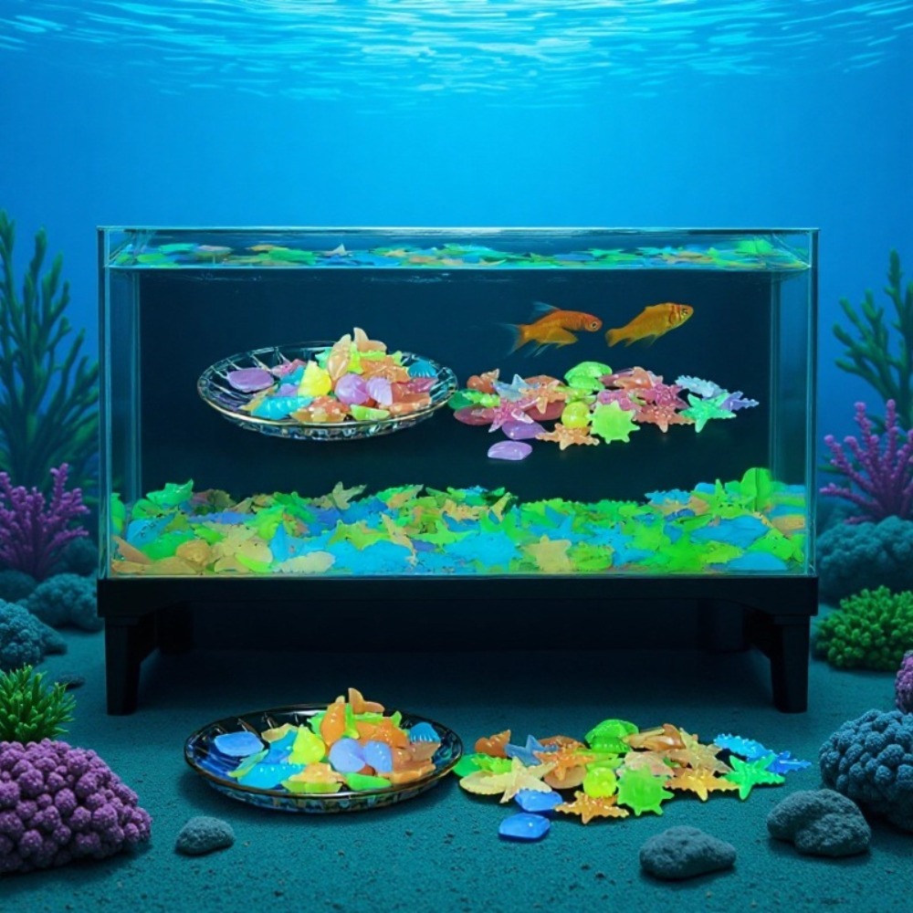 Planted Aquarium Equipment - Świecące, luminousowe kamienie oceaniczne, fluorescencyjne muszle