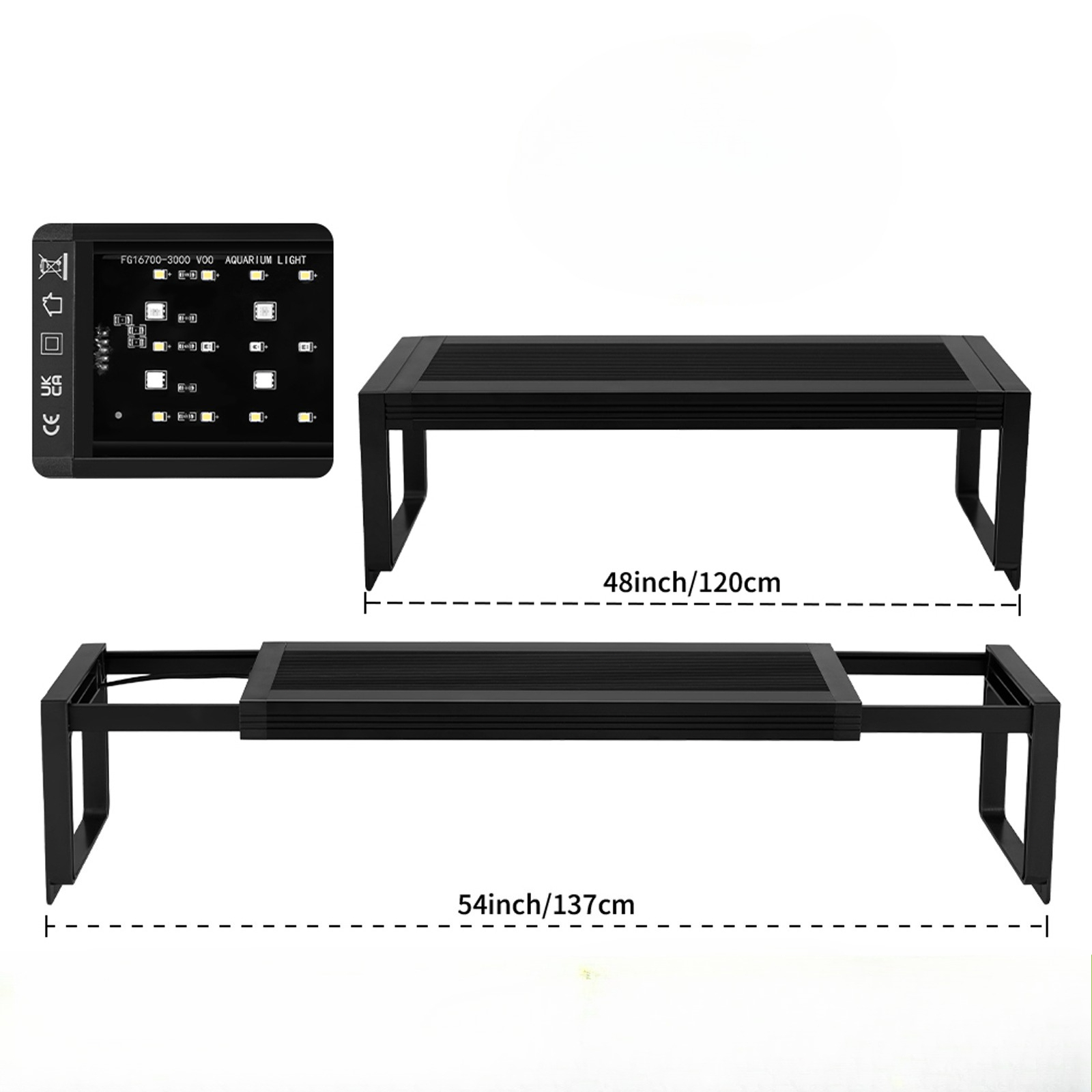 Planted Aquarium Hanging Light - Lampa LED do akwarium 100V-240V, pełne