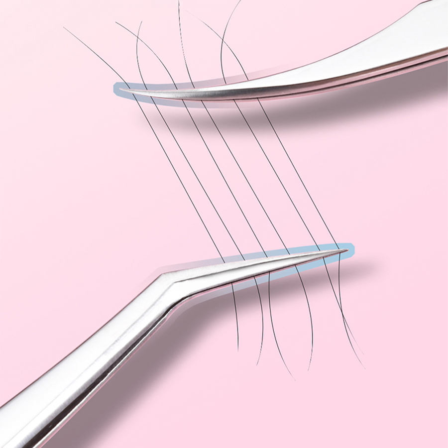 Planted Clip Tweezers - Pęsety do rzęs ze stali nierdzewnej,
