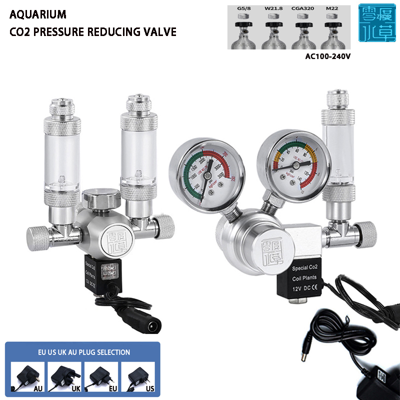 Planted Aquarium Co2 System - Akwarium regulator CO2 zawór elektromagnetyczny miernik