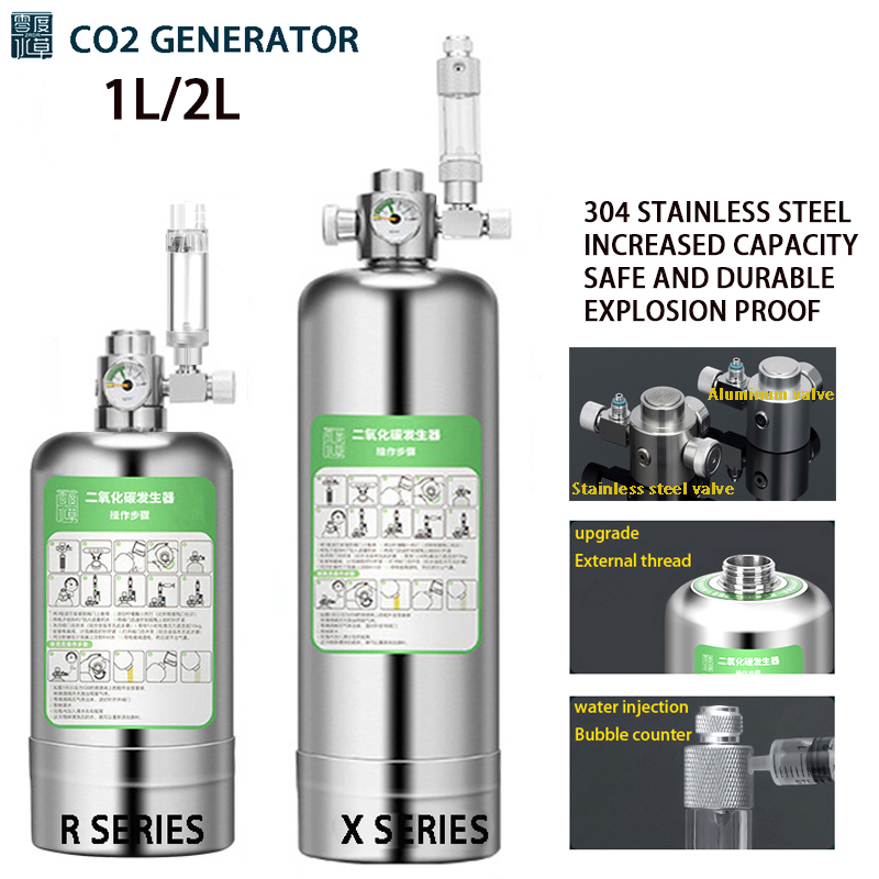 Planted Aquarium Co2 System - ZRDR Zestaw generatora CO2 do akwarium,