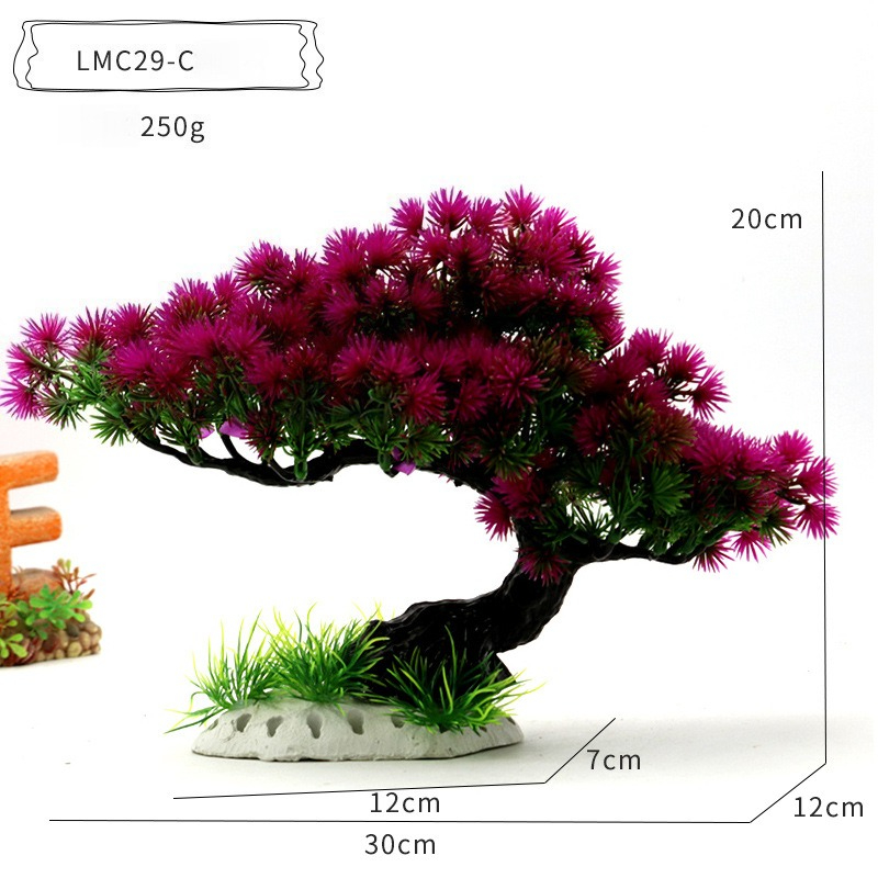 Plastikowe rośliny wodne, ozdo – Planted Aquarium With Rocks recenzja i cena