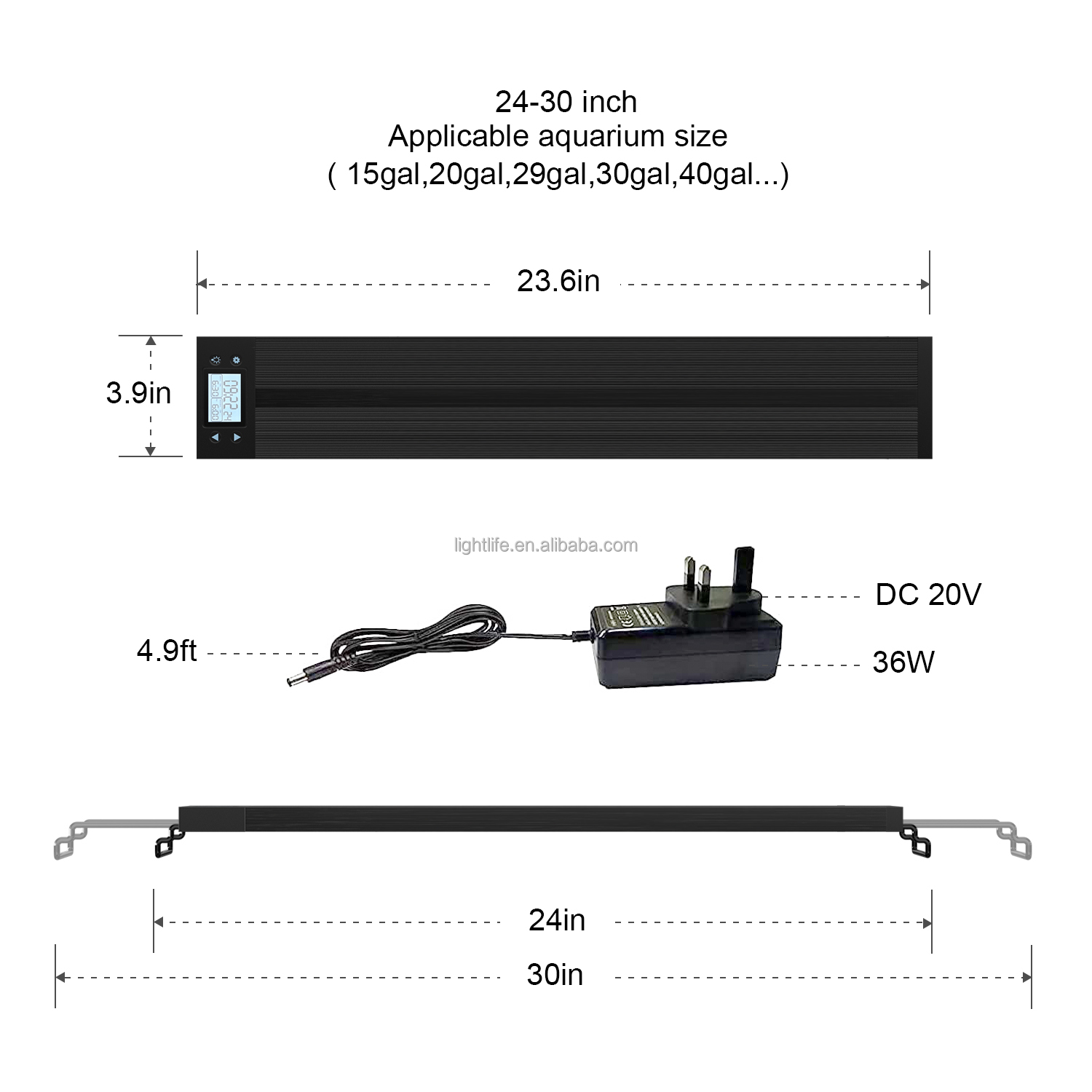 Lampa LED do akwarium 18-68W z – Aquarium Plant Uk recenzja i cena